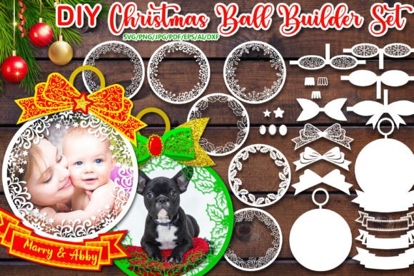 3D Christmas Ball Builder SVG Set
