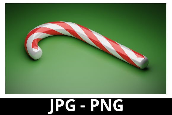 3D Rendered Candy Stick for Christmas: A Festive Design Solution