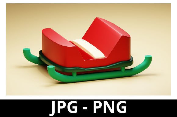 3D Rendered Santaβs Carriage: A Versatile Asset for Christmas Design Projects