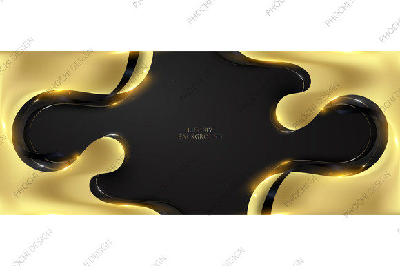 Abstract 3D Luxury Golden Wave Shape: A Modern Design Trend for Digital Creativity