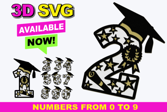 Class of Graduation Numbers 3D SVG: A Creative Tool for Modern Designers