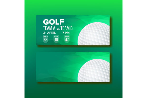 Coupon for Golf Tournament Game Template