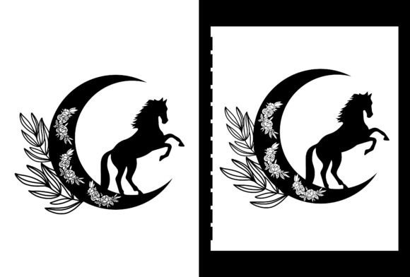 Cricut Moon 3D Horse Card SVG
