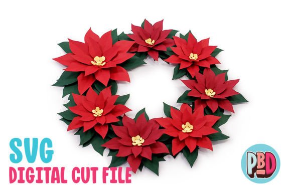 Poinsettia Wreath 3D Papercraft: A Festive and Creative Holiday Project