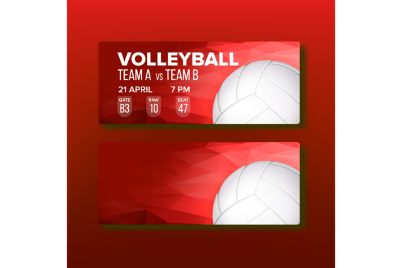 Red Coupon on Volleyball Game Template: A Modern Approach to Ticket Design and Marketing