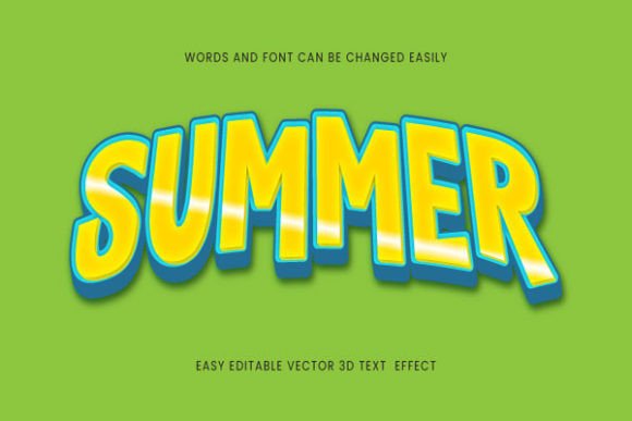 Summer - Editable 3d Text Style