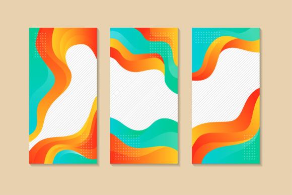Vertical Cover Background Green Orange
